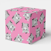 Ballotins Baby shower rose âne (Arrière)