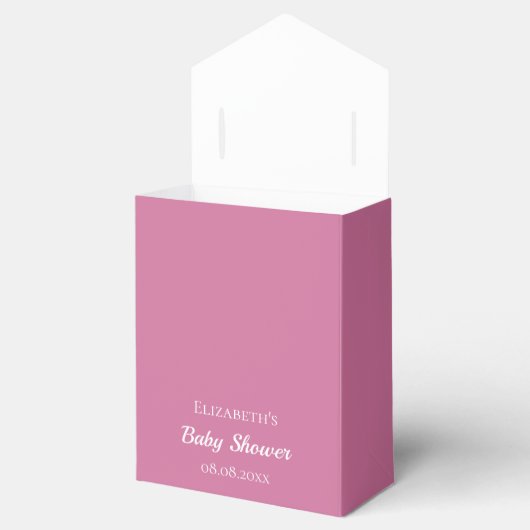 Ballotins Baby shower rose blanc étoiles fille merci (Ouvert)