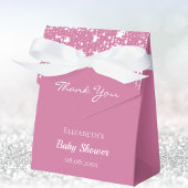 Ballotins Baby shower rose blanc étoiles fille merci