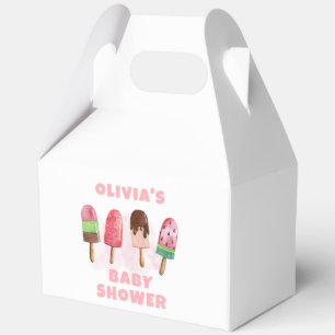 Ballotins Baby shower rose doux crème glacée Popcicle