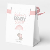 Ballotins Baby shower rose éléphant bébé (Arrière)