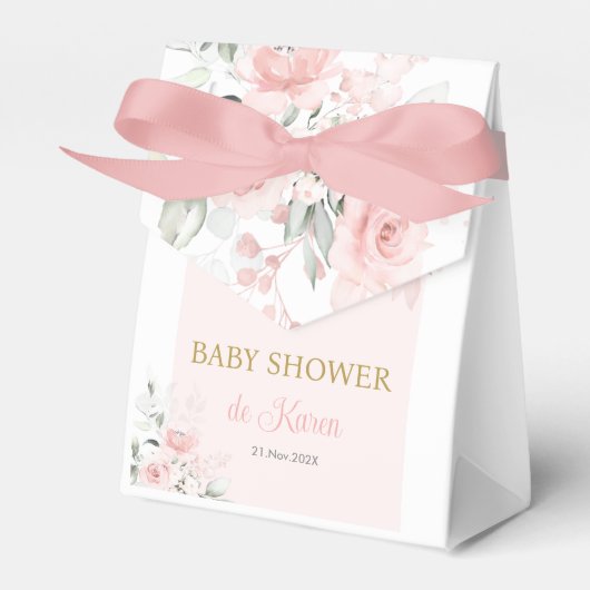 Ballotins Baby shower rose Floral espagnol (Verso)