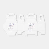 Ballotins Baby shower rose papillon violet oh bébé moderne (Déplié)