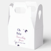 Ballotins Baby shower rose papillon violet oh bébé moderne (Ouvert)