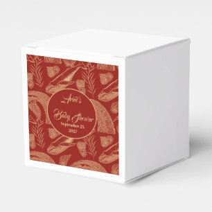 Ballotins Baby shower rouge baleine marine vintage