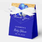 Ballotins Baby shower royal bleu or ballons merci (Verso)