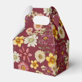Ballotins Baby shower rustique fleur sauvage bordeaux (Arrière)