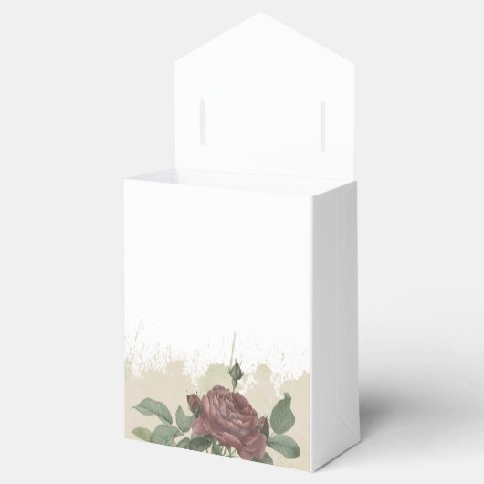 Ballotins Baby shower Rustique Floral Blush Bourgogne géomét (Ouvert)