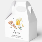 Ballotins Baby shower Rustique moderne Pizza Bières Pacifier (Verso)