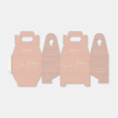 Ballotins Baby shower script moderne rose pâle géométrique (Déplié)