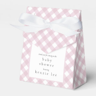 Ballotins Baby shower simple moderne en bois rose