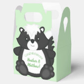 Ballotins Baby shower Skunk Green (Ouvert)
