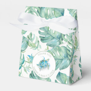 Ballotins Baby shower tropical Tortue de mer Feuille de Mons