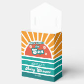 Ballotins Baby shower turquoise Orange Rétro Favoriser boîte (Ouvert)