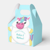 Ballotins Baby shower Unicorn Turquoise (Arrière)