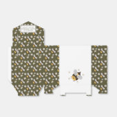 Ballotins Baby shower vert d'abeille Fleur de Faisée (Déplié)