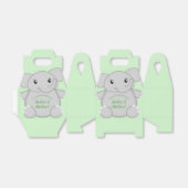 Ballotins Baby shower vert éléphant (Déplié)