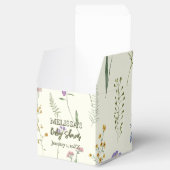 Ballotins Baby shower vert fleur sauvage rustique (Ouvert)