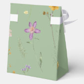 Ballotins Baby shower vert fleur sauvage rustique (Verso)