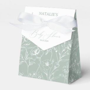 Ballotins Baby shower vert vintage intemporel