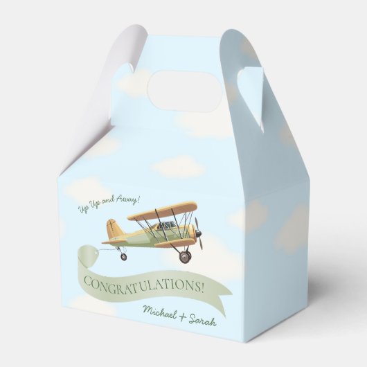 Ballotins Baby shower Vintage de l'avion (Verso)