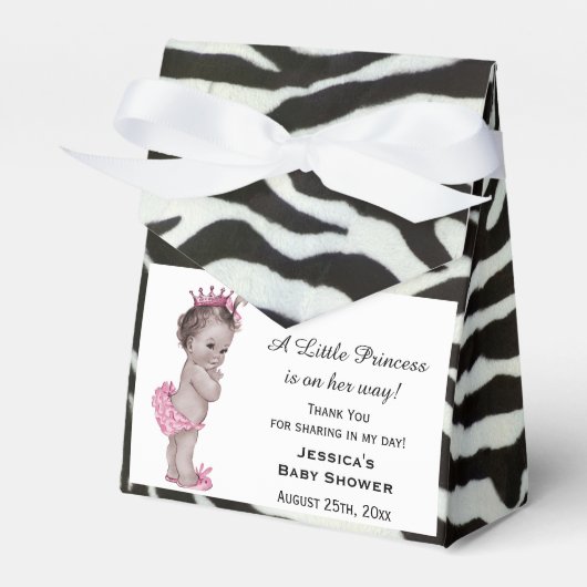 Ballotins Baby shower vintage Princesse Zebra (Verso)
