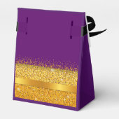 Ballotins Baby shower violet or fille monogramme nom (Arrière)