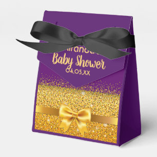 Ballotins Baby shower violet or fille monogramme nom