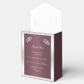 Ballotins Bagues argentées et Mariage Burgandy (Ouvert)