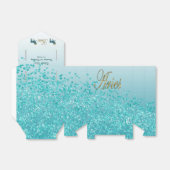 Ballotins Baies d'or et Parties scintillant bleue Turquoise  (Déplié)