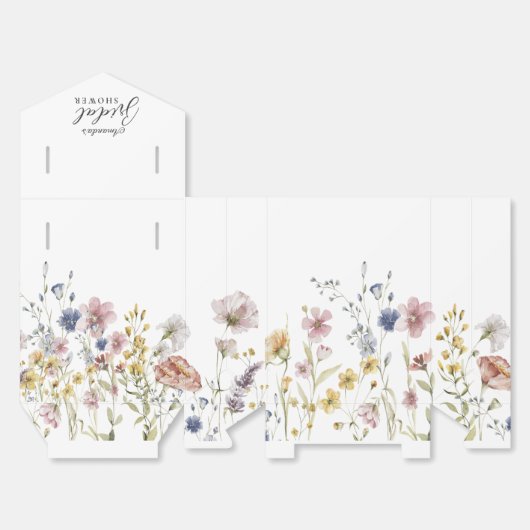 Ballotins Baigne de fleurs sauvages aquarelle Boho Floral Ba (Déplié)