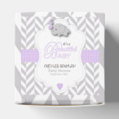 Ballotins Bain de bébé éléphant gris blanc lavande (Haut)