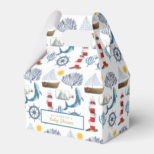 Ballotins Bain de bébé nautique à l'aquarelle baleine