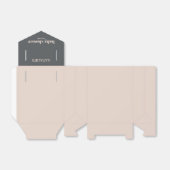 Ballotins Bain de bébé typographie boho gris rose (Déplié)