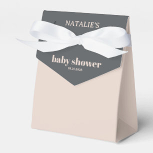 Ballotins Bain de bébé typographie boho gris rose