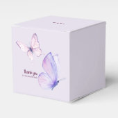 Ballotins Baisers à papillon et voeux bébé Douche | Pourpre (Verso)