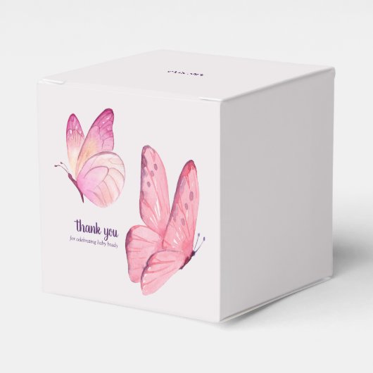 Ballotins Baisers à papillon et voeux pour bébé Baby shower  (Verso)