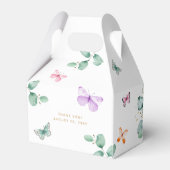 Ballotins Baisers à papillon Eucalyptus Baby shower Merci (Arrière)