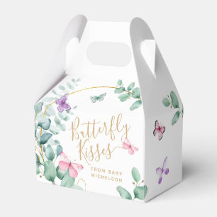 Ballotins Baisers à papillon Eucalyptus Baby shower Merci