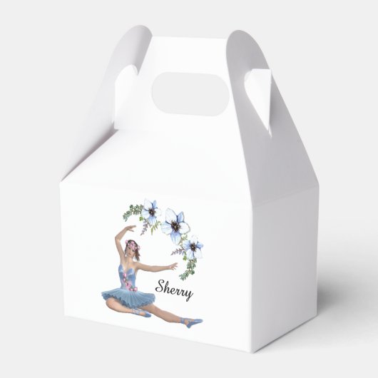 Ballotins Ballerina en bleu Nom personnel (Verso)