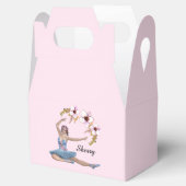 Ballotins Ballerina en bleu Nom personnel sur rose (Ouvert)