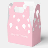 Ballotins Ballons blancs sur Pastel Pink (Ouvert)