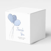 Ballotins Ballons Bleus mignons Merci Baby shower (Verso)