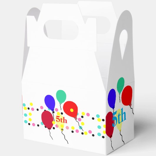 Ballotins Ballons d'anniversaire pois blanc (Ouvrir)