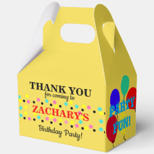 Ballotins Ballons d'anniversaire pois Jaune