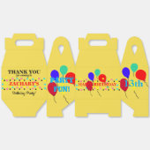 Ballotins Ballons d'anniversaire pois Jaune (Déplié)