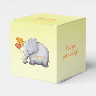 Ballotins Ballons de coeur mou Baby shower neutre éléphant