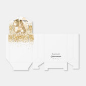 Ballotins Ballons d'or blanc Quinceanera merci (Déplié)