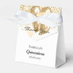 Ballotins Ballons d'or blanc Quinceanera merci