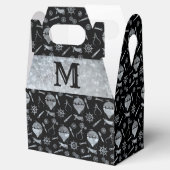 Ballotins Ballons en zinc d'argent vapeur Monogramme Gable (Ouvert)